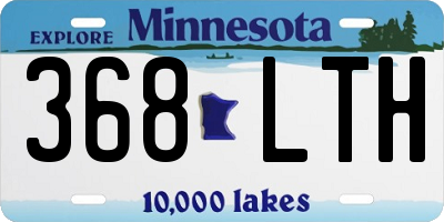 MN license plate 368LTH