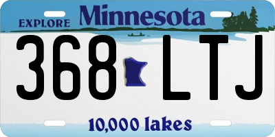 MN license plate 368LTJ