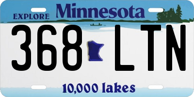 MN license plate 368LTN