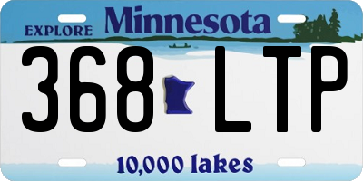 MN license plate 368LTP