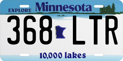 MN license plate 368LTR