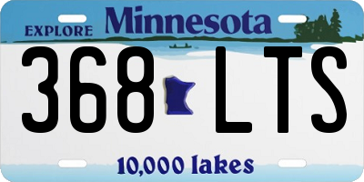 MN license plate 368LTS
