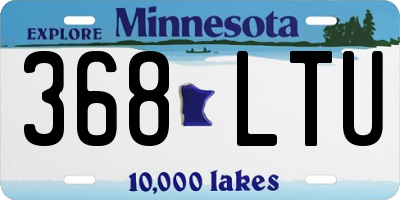 MN license plate 368LTU