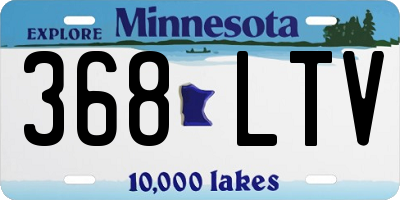 MN license plate 368LTV