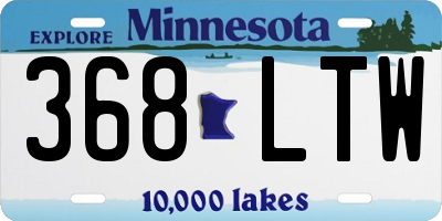 MN license plate 368LTW