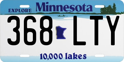 MN license plate 368LTY
