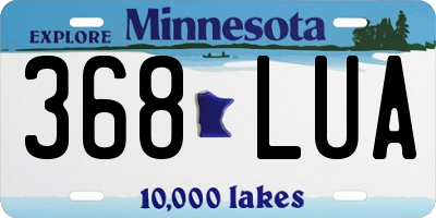 MN license plate 368LUA