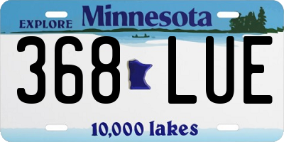 MN license plate 368LUE