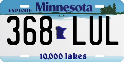 MN license plate 368LUL