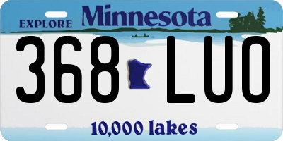 MN license plate 368LUO