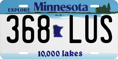 MN license plate 368LUS