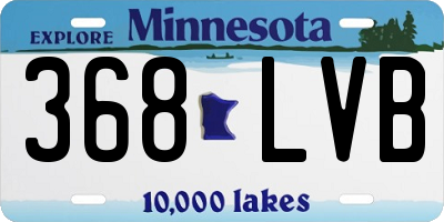 MN license plate 368LVB