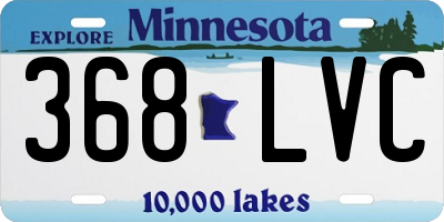 MN license plate 368LVC
