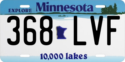 MN license plate 368LVF