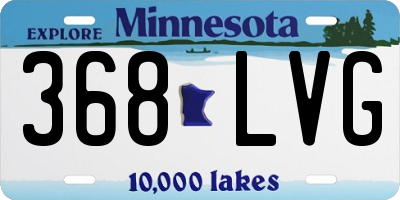 MN license plate 368LVG