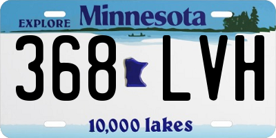 MN license plate 368LVH