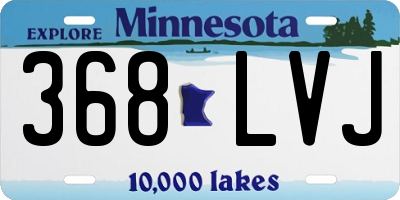 MN license plate 368LVJ