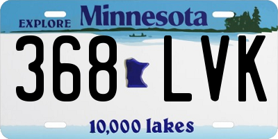 MN license plate 368LVK