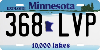 MN license plate 368LVP
