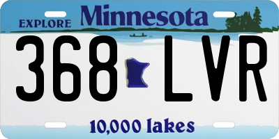 MN license plate 368LVR