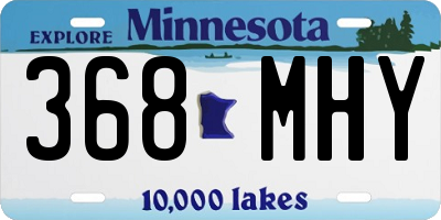 MN license plate 368MHY