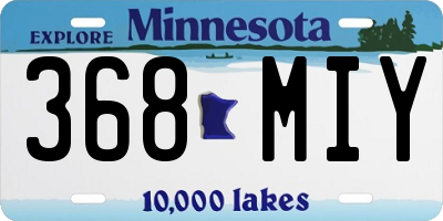 MN license plate 368MIY