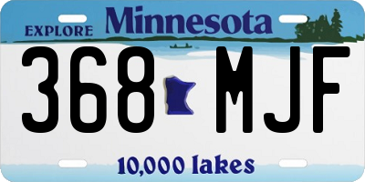 MN license plate 368MJF