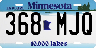 MN license plate 368MJQ