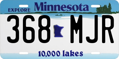 MN license plate 368MJR