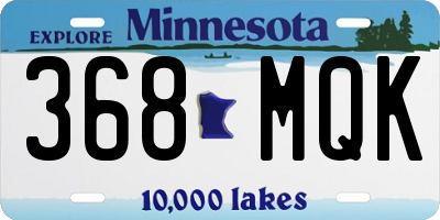 MN license plate 368MQK