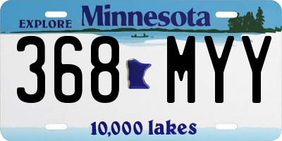 MN license plate 368MYY
