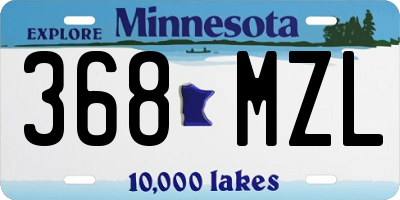MN license plate 368MZL