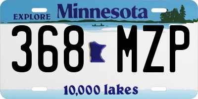 MN license plate 368MZP