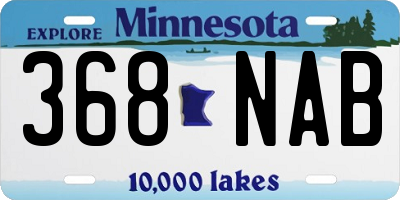 MN license plate 368NAB