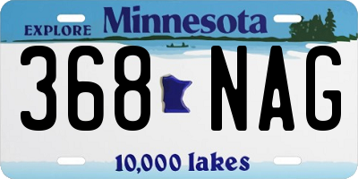 MN license plate 368NAG