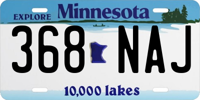 MN license plate 368NAJ