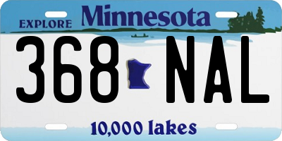 MN license plate 368NAL