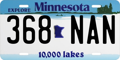 MN license plate 368NAN