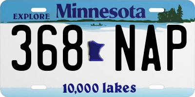MN license plate 368NAP