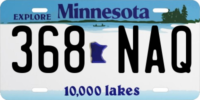 MN license plate 368NAQ