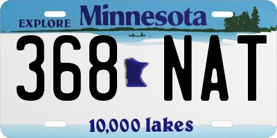 MN license plate 368NAT