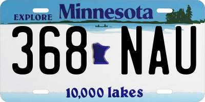 MN license plate 368NAU