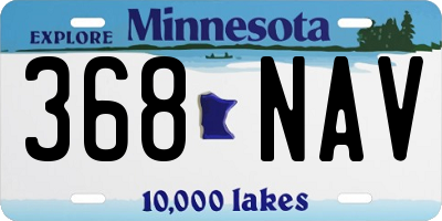 MN license plate 368NAV