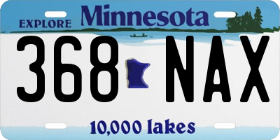 MN license plate 368NAX