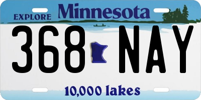 MN license plate 368NAY