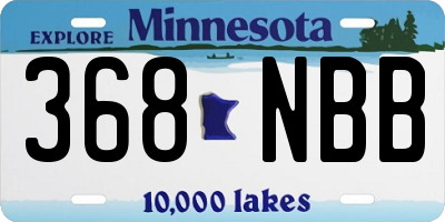 MN license plate 368NBB