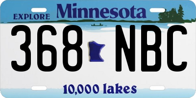 MN license plate 368NBC