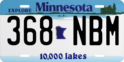 MN license plate 368NBM