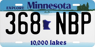 MN license plate 368NBP
