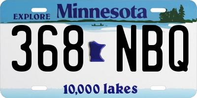 MN license plate 368NBQ